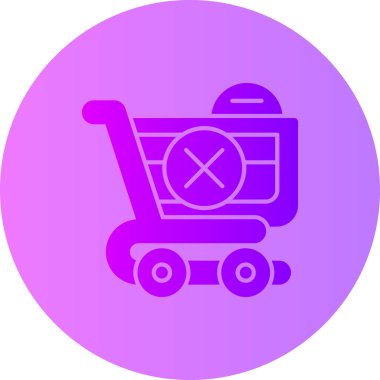 Alışveriş simgesi, basit illüstrasyon tasarımı