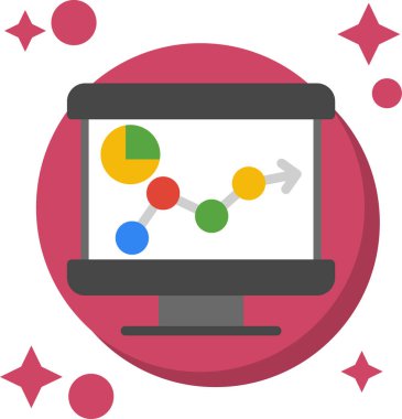 iş analizleri düz simge, düz tasarım