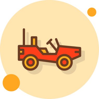 Traktör ikon vektör illüstrasyonu