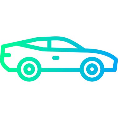 - Araba. Web simgesi basit illüstrasyon