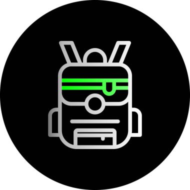 vektör sırt çantası simgesi çizimi