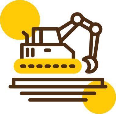 Bir robot simgesinin vektör illüstrasyonu