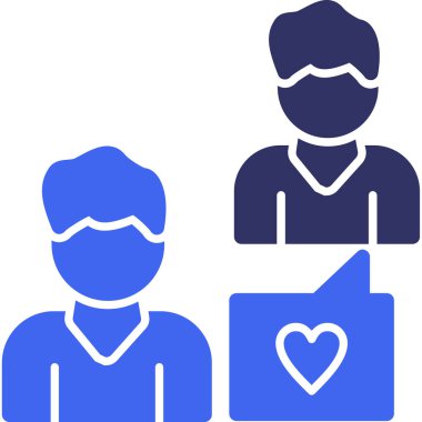 avatar kalp ikonu ana hatlar biçiminde