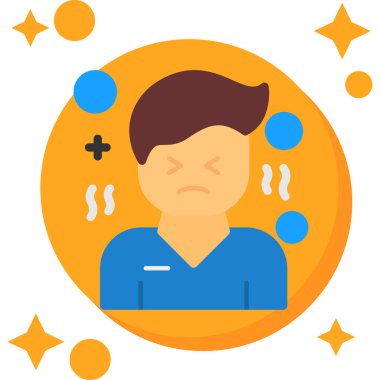 Hasta adam düz stil simgesi