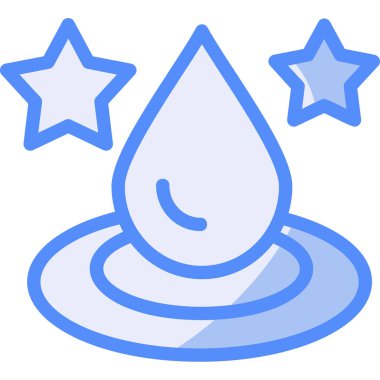 Su damlası. Web simgesi basit illüstrasyon