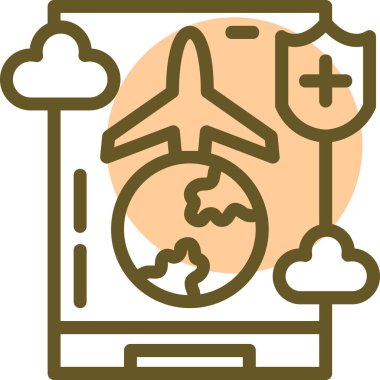 seyahat simgesi vektör çizimi