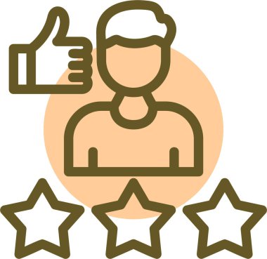 Reyting. Web simgesi basit illüstrasyon