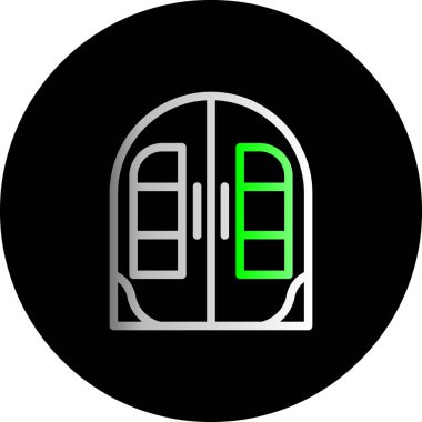 Kapı simgesinin vektör illüstrasyonu