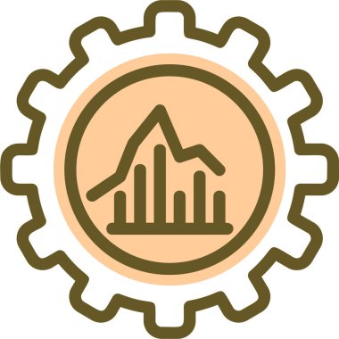 Bir dişli simgesini vektör çizim