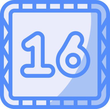 19 takvim simgesi vektör illüstrasyonu