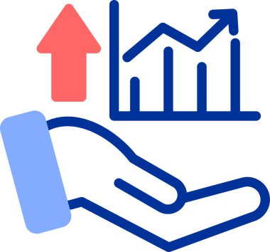 Çizelge ile el, vektör simgesi