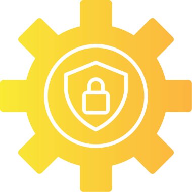 Güvenlik sistemi vektör çizgisi simgesi.