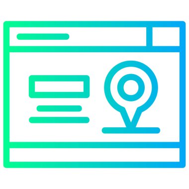 harita konumu ikon vektör illüstrasyonu