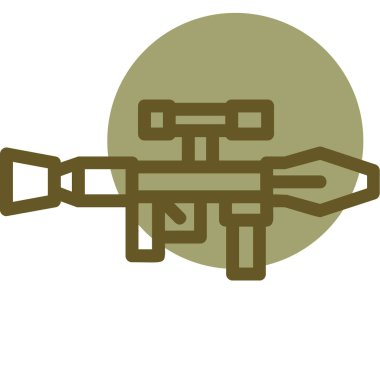 askeri tüfek ikonu vektör illüstrasyonu