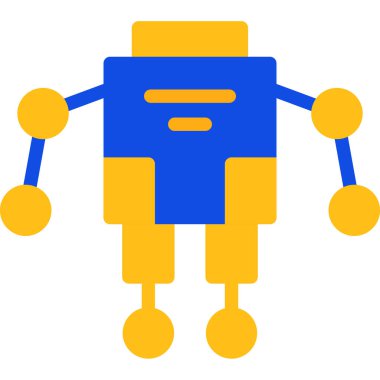 robot. Web simgesi basit illüstrasyon