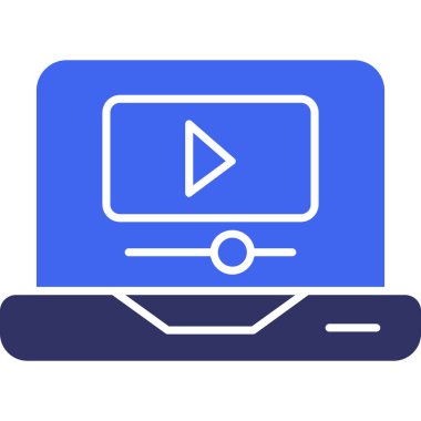 Simge vektör çizimine sahip dizüstü bilgisayar