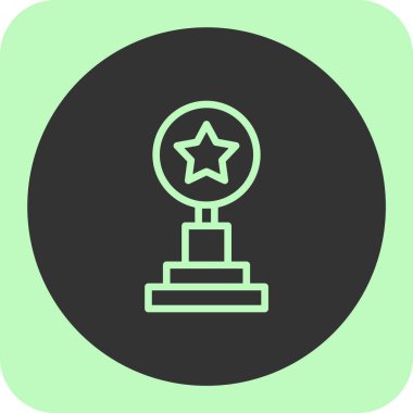 Ödül simgesi soyut arkaplanda izole edildi