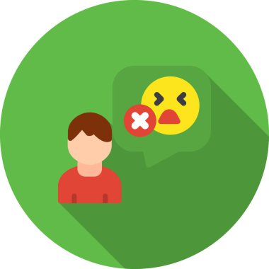 Konuşma balonlu üzgün adam