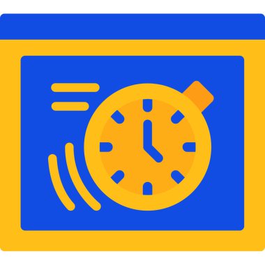 saat web simgesi vektör illüstrasyonu