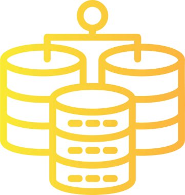 veri depolama veritabanı simgesi - taslak biçimi