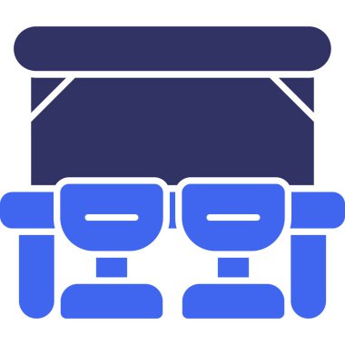 Bir bank simgesinin vektör illüstrasyonu