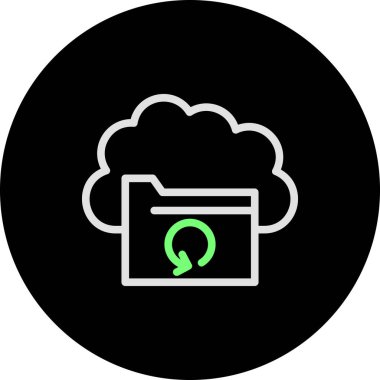 bulut depolama vektörü simgesi