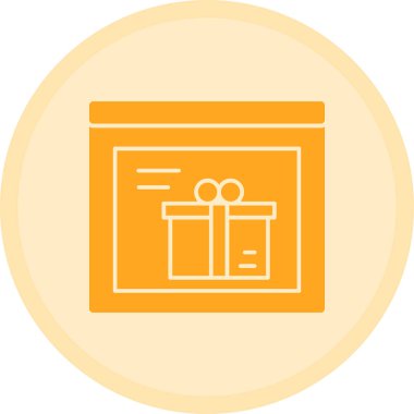 Kutu. Web simgesi basit illüstrasyon