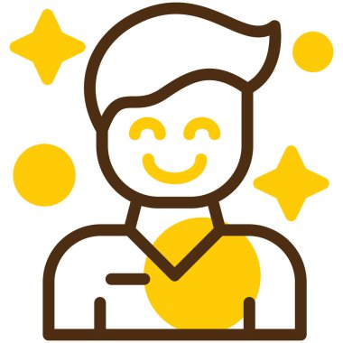 Adamım. Web simgesi basit illüstrasyon