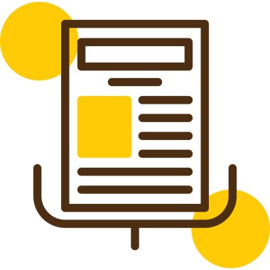 Belge simgesinin vektör illüstrasyonu