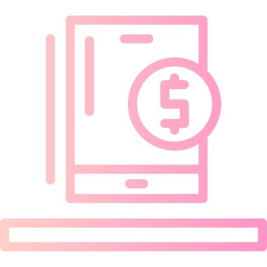 Dizüstü bilgisayar simgesi vektör çizimi