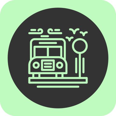 benzersiz tren simgesi vektör simgesi