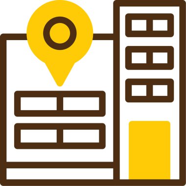 konum haritası simgesi, vektör illüstrasyonu beyaz arkaplanda izole edildi