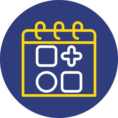 vektör takvimi simgesi, basit illüstrasyon