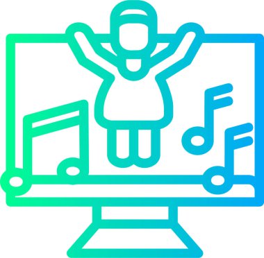 Müzik. Web simgesi basit illüstrasyon