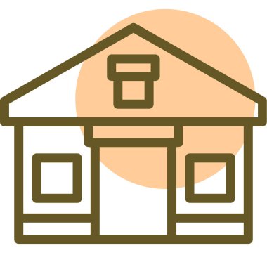 Bina. Web simgesi basit illüstrasyon