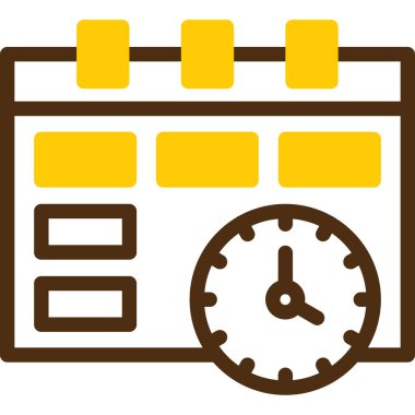 Saat. Web simgesi basit illüstrasyon