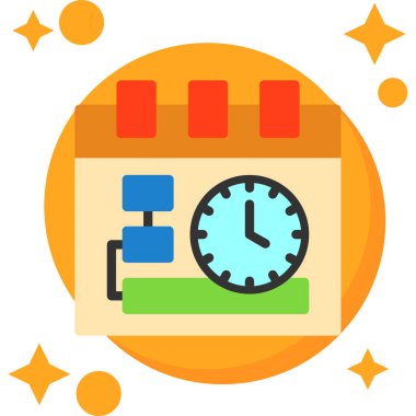 Saat simgesi vektör illüstrasyonu