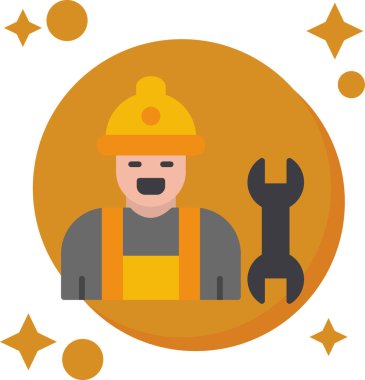 işçi avatar karakter ikon vektör illüstrasyon tasarımı