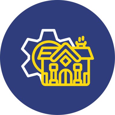 Bir ev simgesinin vektör illüstrasyonu