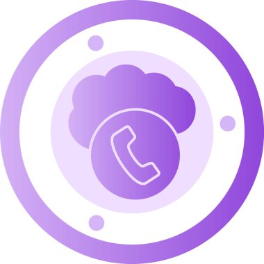 Bir bulut simgesinin vektör illüstrasyonu