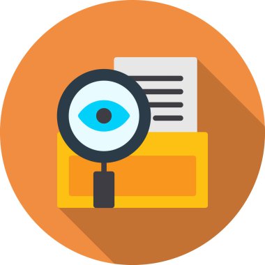 Göz taraması. Ağ simgesi. Büyüteç çizimi.