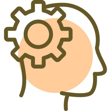 Beyin. Web simgesi basit tasarım