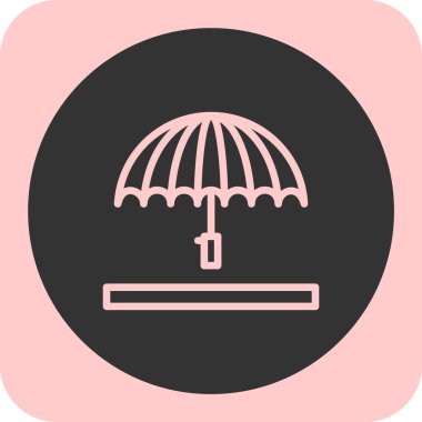 şemsiye simgesi vektör illüstrasyonu