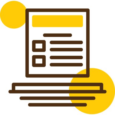 Gazete. Web simgesi basit illüstrasyon