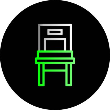 Sandalye Simgesi, vektör illüstrasyonu