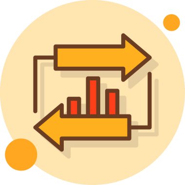 veri analiz çizelgesi simgesi düz biçimli