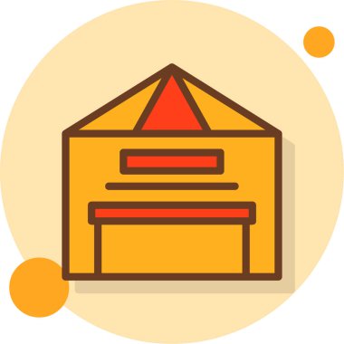 Bina. Web simgesi basit illüstrasyon