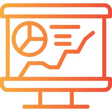 Analiz iş stratejisi simgesi ana hat biçiminde