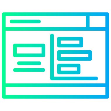 tarayıcı pencere renk ikonu vektör illüstrasyonu