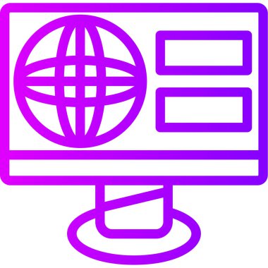 genel internet simgesi, vektör illüstrasyonu